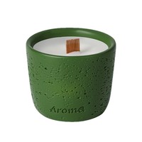 Coffret Cadeau de Bougies d'Aromathérapie de Niche – Style Q – Contenant Artistique en Ciment/Céramique – Cire de Soja – Diffusion de Parfum Premium