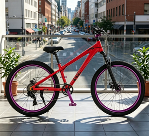 Meilleure Vente Vélo Tout-Terrain 8 Vitesses <span class=keywords><strong>24</strong></span> <span class=keywords><strong>Pouces</strong></span> en Alliage d'Aluminium avec Cadre de Forme Personnalisée, Monobloc en Aluminium Violet, Direct Usine - Product Image 1