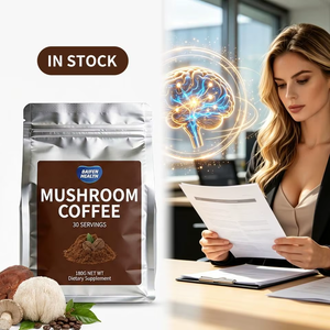 Café aux champignons avec extrait de Crinière de lion, 30 portions pour un regain d'énergie et un soutien de la concentration mentale, supplément instantané - Product Image 1