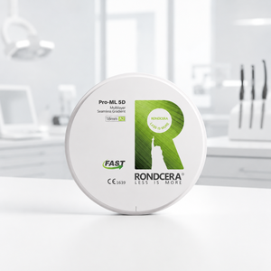 Bloc de zircone 5D Rondcera Pro-ML 42 49 Translucency, alternative sans métal pour prothèse partielle amovible, base implantaire - Product Image 1