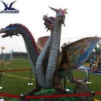 Sculpture Animatronique de Dragon Western Grandeur Nature Personnalisée et Réaliste en Métal et Silicone pour Centres Commerciaux, Aires de Jeux Extérieures et Parcs