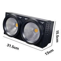 Projecteur LED de studio COB à double tête 250W, blanc chaud et ambre, à intensité variable, contrôle DMX512, idéal pour bars, mariages, concerts et scènes – Vente directe usine