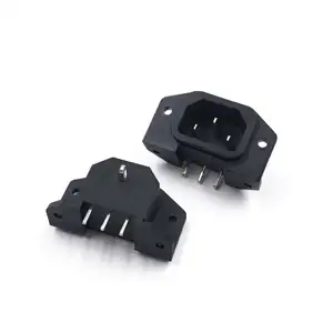 Farsince Iec 250V 15a C14 Mannelijk Naar Vrouwelijk Paneel Mount Plug Adapter Power Connector Socket Schroef Mount