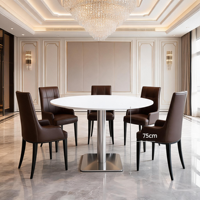 Tables à manger en marbre pour hôtels commerciaux, cafés, tables carrées/petites modernes et minimalistes, durables, faciles à nettoyer, pour les réunions