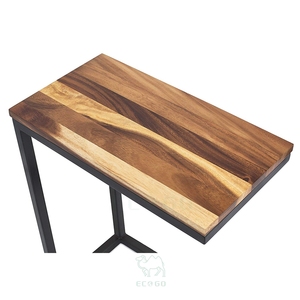 Mesa para ordenador portátil para cama, bandeja de madera para Tv, mesa auxiliar, completamente ensamblada Natural cama de madera, sofá, mesa auxiliar para aperitivos - Product Image 2
