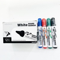 Marqueur effaçable à sec pour tableau blanc, pointe fine, 3,1 g, couleurs noir, rouge, vert, bleu, avec option de logo personnalisé, vente en gros