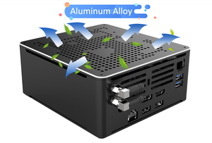 Eglobal 10 Gen Intel Core i7-10870H Máy tính để bàn máy tính 64GB D4 SSD + HDD hiển thị kép 6USB nhỏ PC Win10 Fan chơi game mini PC - Product Image 4