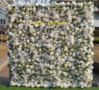 Mur floral de scène de mariage, toile de fond décorative, rideau mural de fleurs roses de haute qualité, tapis enroulable en tissu de soie pour mur de fleurs