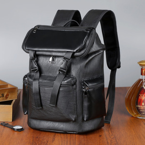 I Will Be 11 Men's Business <b>Backpack</b> <b>15</b> <b>Inches</b> <b>Laptop</b> Capacity Travel Schoolbag Solid Color PVC Material - Product Image 1