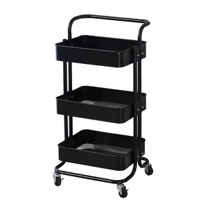 Nordic Small Cart Rack Rolling Bad Organizer <span class=keywords><strong>Craft</strong></span> Roterende Mand Rack Roll Kar Keuken Mand <span class=keywords><strong>Trolley</strong></span> Met Mand - Product Image 3
