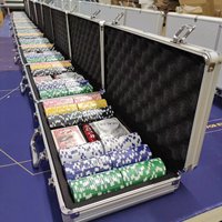 Ensemble de jetons de poker personnalisés : Dealer, All In, Blind, Plusieurs tailles et couleurs disponibles, personnalisation acceptée, pour la maison, le club ou le casino