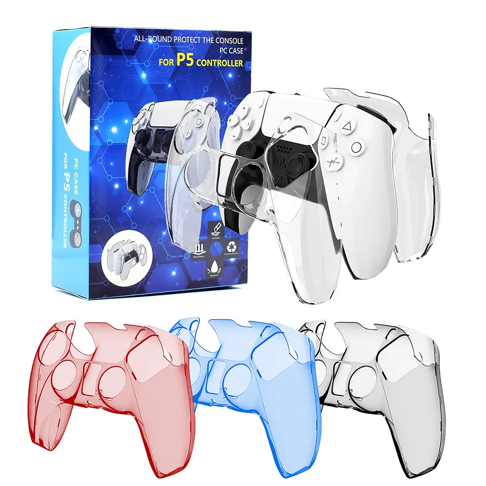 Transparent Hard Protective Shell For PS5 Controller Protective Crystal Case Clear Cover for Playstation5 Gamepad Accessories