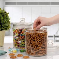 Pots de cuisine en verre ronds sans plomb Offre Spéciale Conteneur de stockage des aliments à biscuits Bocal en verre hermétique