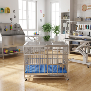 MT MEDICAL - Cages <span class=keywords><strong>pour</strong></span> chiens robustes en métal, directement de l'usine, avec 4 roues, cages <span class=keywords><strong>pour</strong></span> chiens en métal pliables - Product Image 1