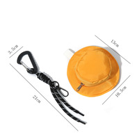 Porte-clés mousqueton en forme de bob avec mini sac de rangement, réutilisable, écologique, durable, cadeau fête des pères, breloque de sac colorée