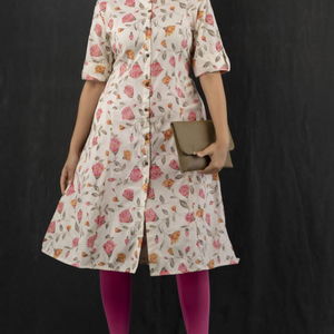 Conjunto de Kurta de rayón estampado de diseñador, Kurti con escote redondo, conjunto de manga larga para todas las ocasiones, ropa de boda y fiesta para mujer - Product Image 1