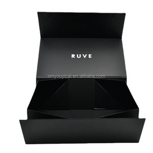 صندوق هدايا من الورق المقوى الأسود قابل للتخصيص عالي الجودة قابل لإعادة التدوير للأحذية والملابس قابل للطي مطفي نقش مغناطيسي صلب - Product Image 3