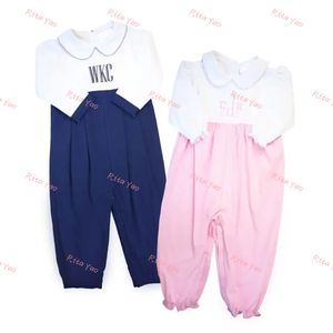 Pullover a manica lunga per neonati all'ingrosso in cotone rosa blu a righe in cotone per bambini e ragazzi tuta in maglia di cotone personalizzato vestito per neonati - Product Image 5
