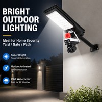 Proveedor Directo de Fábrica, Lámpara Solar con Cámara de Seguridad Inteligente con Detección de Movimiento para Entrada de Casa, Patio o Villa