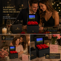 Superlieur Premium Scatola Video Trasparente con Schermo LCD da 4,3 Pollici per Gioielli e Regali di Nozze