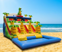 Apexscn View Factory Piscine gonflable commerciale personnalisée en PVC avec toboggan aquatique et château gonflable de fête, pour adultes et enfants 1