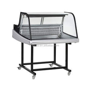 Vitrina <span class=keywords><strong>de</strong></span> <span class=keywords><strong>Vidrio</strong></span> Curvo vertical para repostería, refrigerador, mesa superior, armario para Tartas, congelador - Product Image 4