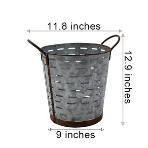 Produits en <span class=keywords><strong>gros</strong></span> 5 gallons populaire spécial <span class=keywords><strong>gris</strong></span> extérieur petit <span class=keywords><strong>pot</strong></span> de fleur en fer de jardinière en métal pour la maison - Product Image 2