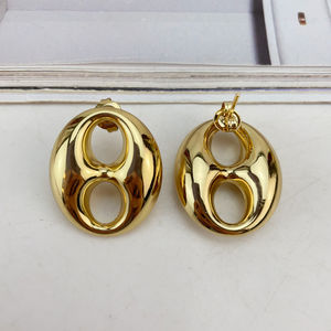 Juego de Joyería de Oro Laminado 14k al por Mayor, Collar, Pulsera, Aretes Cubanos para <span class=keywords><strong>Mujer</strong></span>, para Regalos de Boda y Fiesta, FHK24178 - Product Image 4