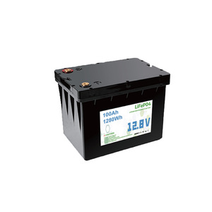 Batterie lithium LiFePO4 12,8V 100Ah 1280Wh, système de stockage d'énergie solaire, remplacement pour camping-car et camion - Product Image 1