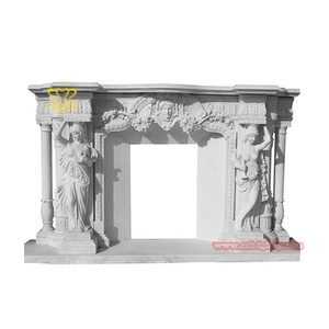 <span class=keywords><strong>Cheminée</strong></span> en marbre blanc moderne Sculpture d'art personnalisée en bois de <span class=keywords><strong>grande</strong></span> <span class=keywords><strong>cheminée</strong></span> décorative <span class=keywords><strong>Insert</strong></span> autoportant pour l'intérieur - Product Image 3