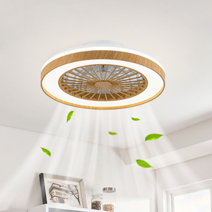 Moderner Deckenventilator mit Licht für Schlafzimmer 20 Zoll Intelligenter Weißer Deckenventilator mit LED-Licht und Fernbedienung - Product Image 2