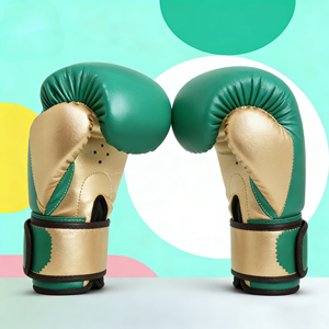 ถุงมือชกมวยสำหรับผู้ชายและผู้หญิง สำหรับซ้อมซานด้า มวยไทย MMA คาราเต้ ฝึกซ้อมต่อยมวย คิกบ็อกซิ่ง ขนาด 6 ออนซ์ ทำจากหนัง PU กันน้ำ กันลื่น - Product Image 2