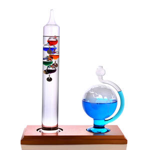 Termômetro Galileu de Vidro Artesanal para Previsão do Tempo com Barômetro de Vidro - Product Image 1