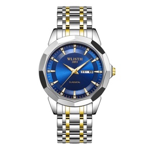 Montre de couple personnalisée OEM ODM en acier inoxydable, montre décontractée pour homme, mode, affaires, montre à quartz pour amoureux, étanche, cadran simple avec aiguille en verre - Product Image 3
