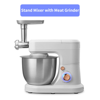 Mixeur sur socle électrique multifonction 5L 1500W 6 vitesses avec moteur en cuivre pur et acier inoxydable, faible bruit - Nouveau