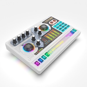 Tarjeta <span class=keywords><strong>de</strong></span> Sonido Profesional para Transmisión en Vivo con Iluminación RGB y <span class=keywords><strong>Cambiador</strong></span> <span class=keywords><strong>de</strong></span> Voz para Grabación <span class=keywords><strong>de</strong></span> Karaoke, Fabricada en Fábrica - Product Image 4