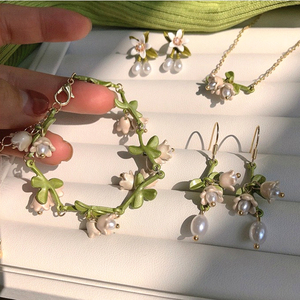 เครื่องประดับวัยรุ่น Mori สร้อยข้อมือดอกไม้ <span class=keywords><strong>SUZURAN</strong></span> สีขาวสวยสำหรับผู้หญิงของขวัญฤดูใบไม้ผลิฤดูร้อน - Product Image 1