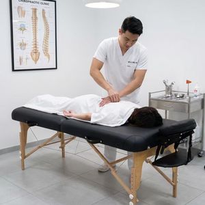 <span class=keywords><strong>Table</strong></span> de <span class=keywords><strong>massage</strong></span> pliable en <span class=keywords><strong>bois</strong></span> de hêtre à 2 sections |   260 kg 7 cm Mousse |   Spa, chiropratique, salon de beauté, tatouage des cils |   GPSR ISO9001 OEM - Product Image 2