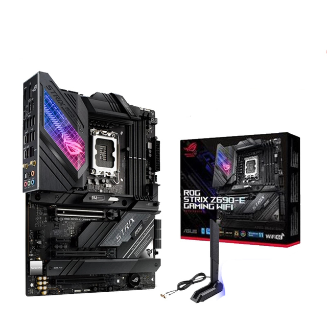 For ASUS ROG STRIX Z690-E GAMING WIFI Intel Z690 Motherboard LGA 1700 CPU ATX Mainboard PCI-E 5.0 DDR5 5333MHz USB3.2 Gen2