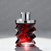 Flacon de parfum en verre rouge et rose avec boîte, flacon de parfum pour voiture, cadeaux de mariage