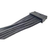 Kabel Harness Hitam Satu Jalur Dengan Konektor Terminal Molex 20 Pin