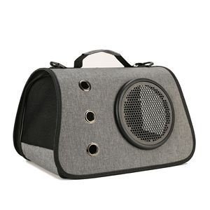 Tas Ransel Pengangkut Hewan Peliharaan Ramah Lingkungan Berbahan Polyester untuk Luar Ruangan dengan Ritsleting dan Desain yang Dapat Diperluas untuk Anjing & Kucing - Product Image 4