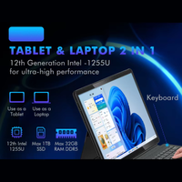 Prix d'usine Surface 14 pouces Intel N100 I3 I5 I7 16 Go 256 Go 512 Go 1 To Windows 2-en-1 Tablette avec clavier Ordinateurs portables professionnels
