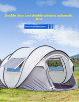 Tente de camping professionnelle imperméable pour 4 personnes, installation facile, tente familiale instantanée, résistante au vent, vente en gros directe d'usine