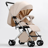 Poussette pour bébé ultra-légère, portable et facilement pliable, peut s'asseoir et se coucher, amortisseur léger, poussette pour nouveau-né