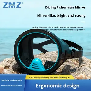 Masque de <span class=keywords><strong>plongée</strong></span> HD à large cadre, style nouveau, avec protection oculaire, en silicone, à fenêtre unique, étanche, pour la natation - Product Image 5