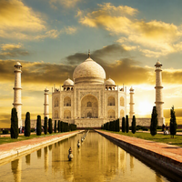 Impression sur toile de haute qualité, art mural, 50*50cm, majestueux Taj Mahal, peinture de paysage d'architecture moderne pour le salon, décoration de la maison