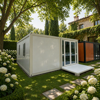 Mini-maison conteneur préfabriquée pliable prête à l'emploi à vendre – Structure en acier, design moderne pour villa, supermarché, bureau à domicile