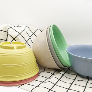 Conjunto de tigela de mistura para restaurante, conjunto de tigela de salada de fibra de bambu ecológica, pote plástico - Product Image 3