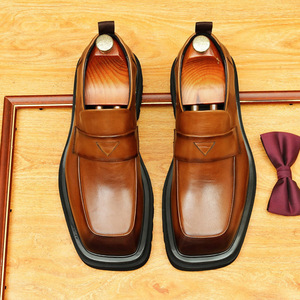 Chaussures en cuir pour hommes de haute qualité, faites à la main, style Oxford, pour affaires, mariage, automne, imperméables, avec lacets en cuir - Product Image 2